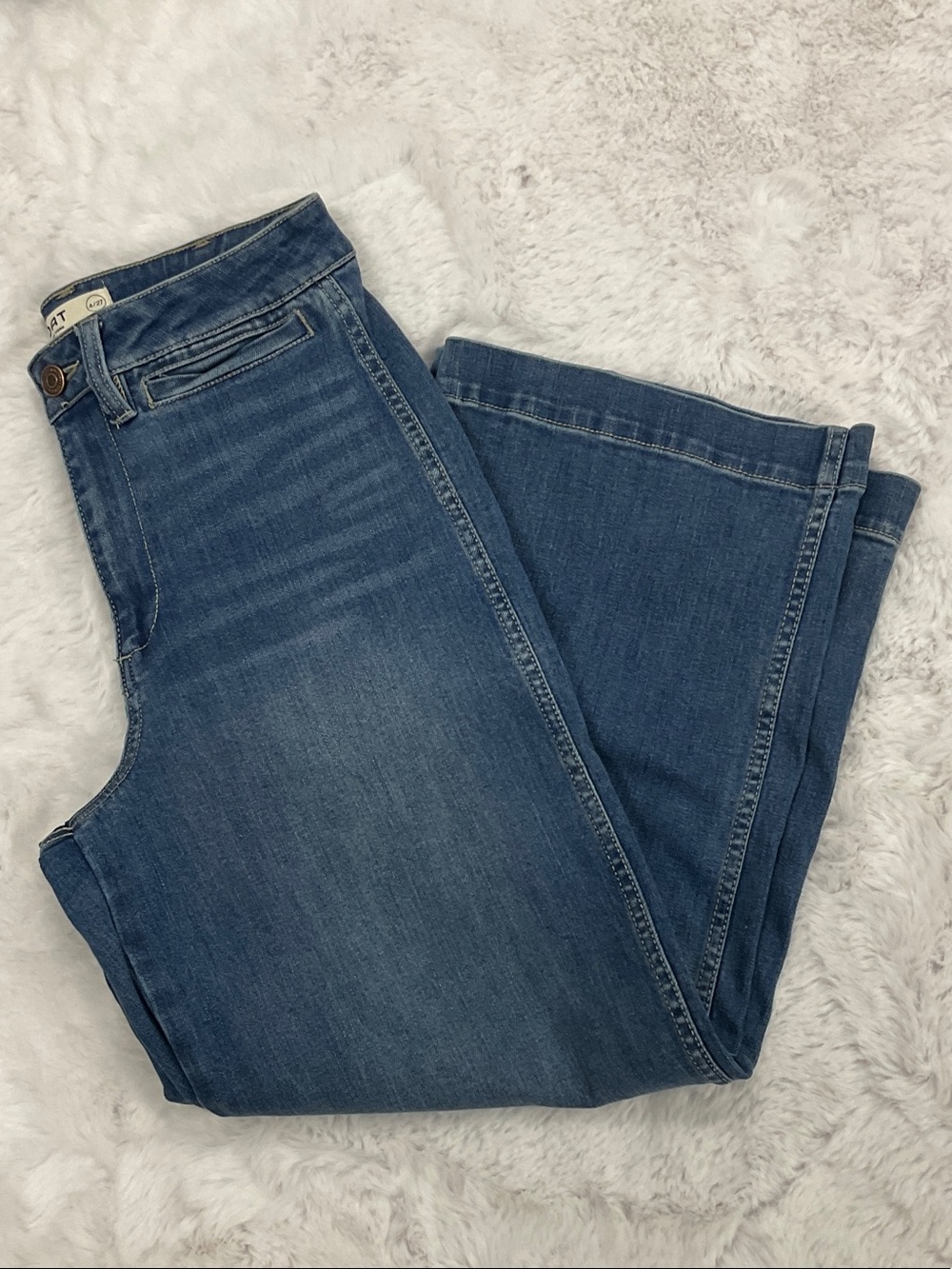 Oat New York Women's Blue Wide-Leg Jeans